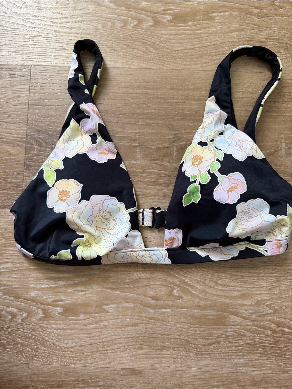 RVCA Black Floral Bralette Top